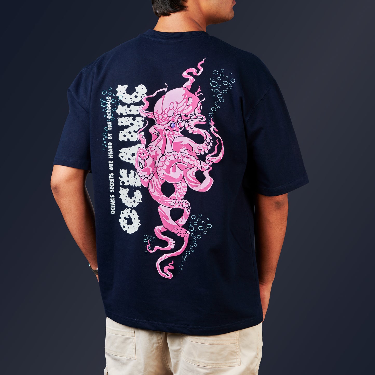 The Tentakill - Navy Blue Oversized T-shirt