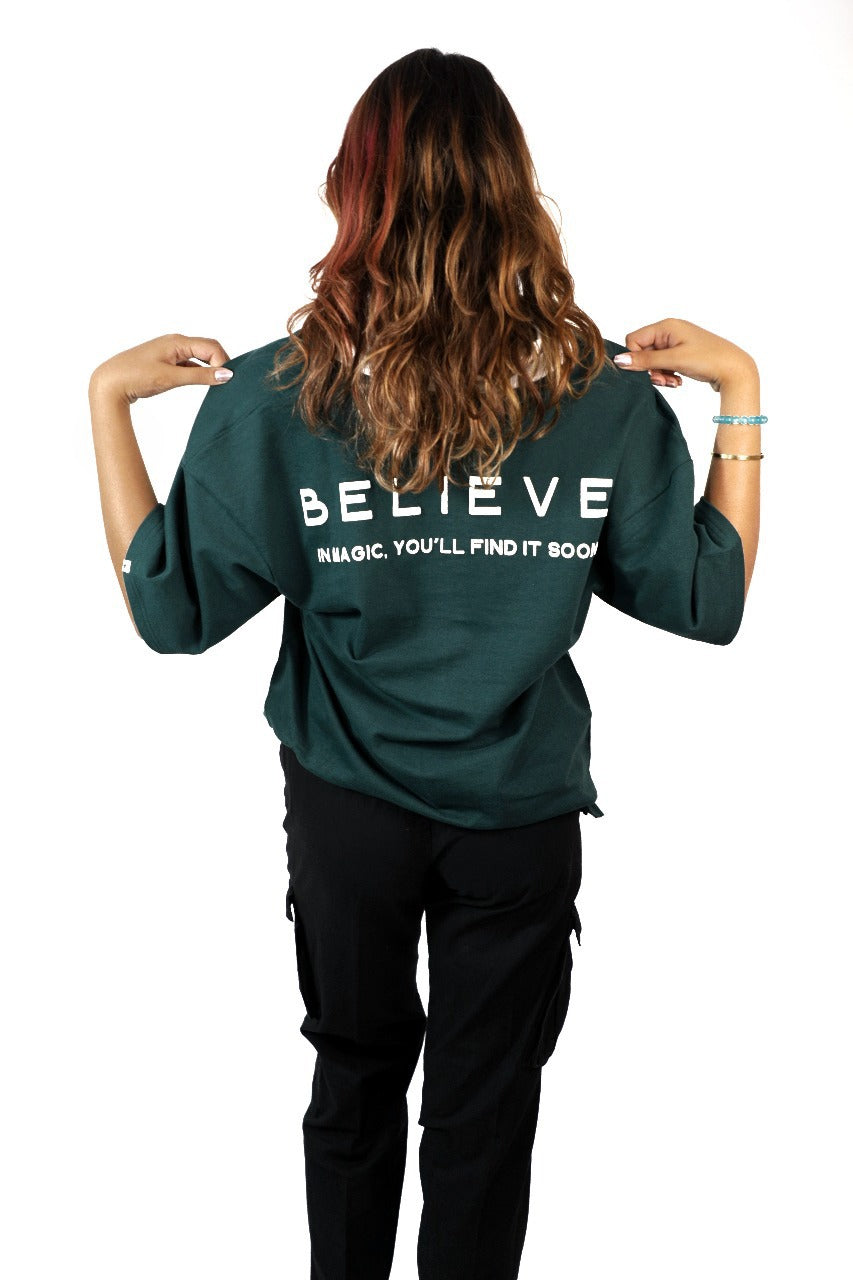 The Magical Skull - Green Oversized T-shirt